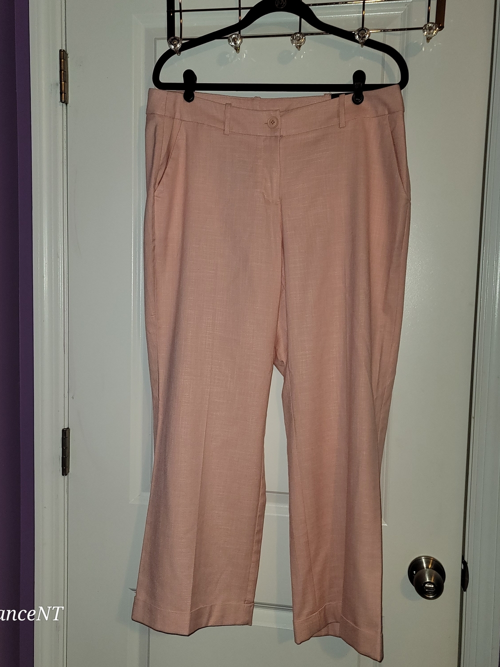 Lane Bryant Blush Pink Cropped Dress Pants Sz: 16R NWT - Picture 2 of 5